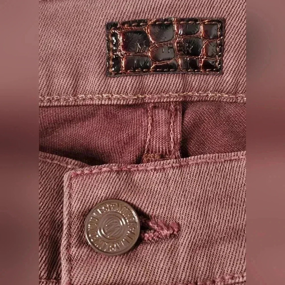 Mother Rascal  Cuff Pop Jeans Stretchy Denim Wild Orchid Sz 24 Mid Rise - Picture 6 of 12